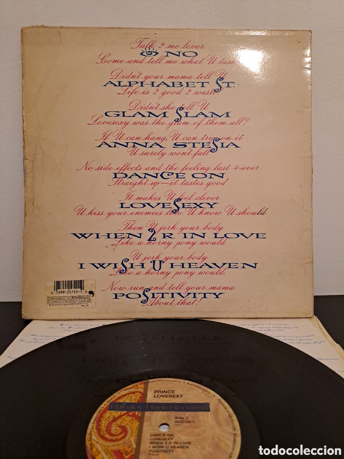 Discos de vinilo: *Prince&nbsp;&ndash;&nbsp;Lovesexy. LA.4 - Foto 2
