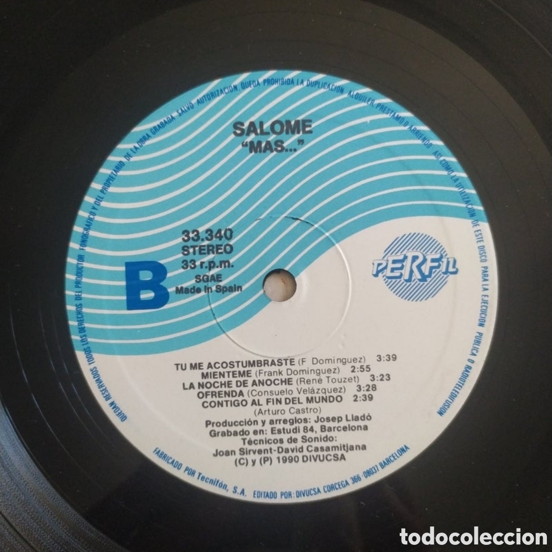 Discos de vinilo: Lp Salom&eacute;. M&aacute;s... - Foto 4