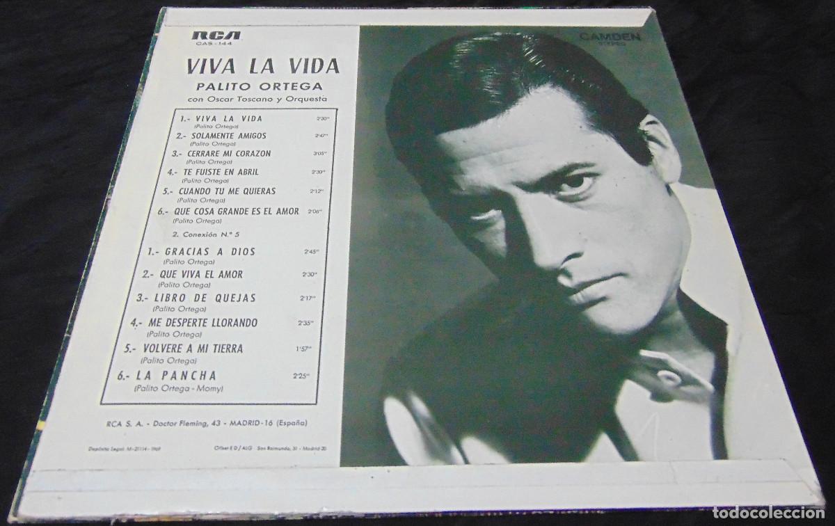 Discos de vinilo: PALITO ORTEGA - VIVA LA VIDA - LP - Foto 2