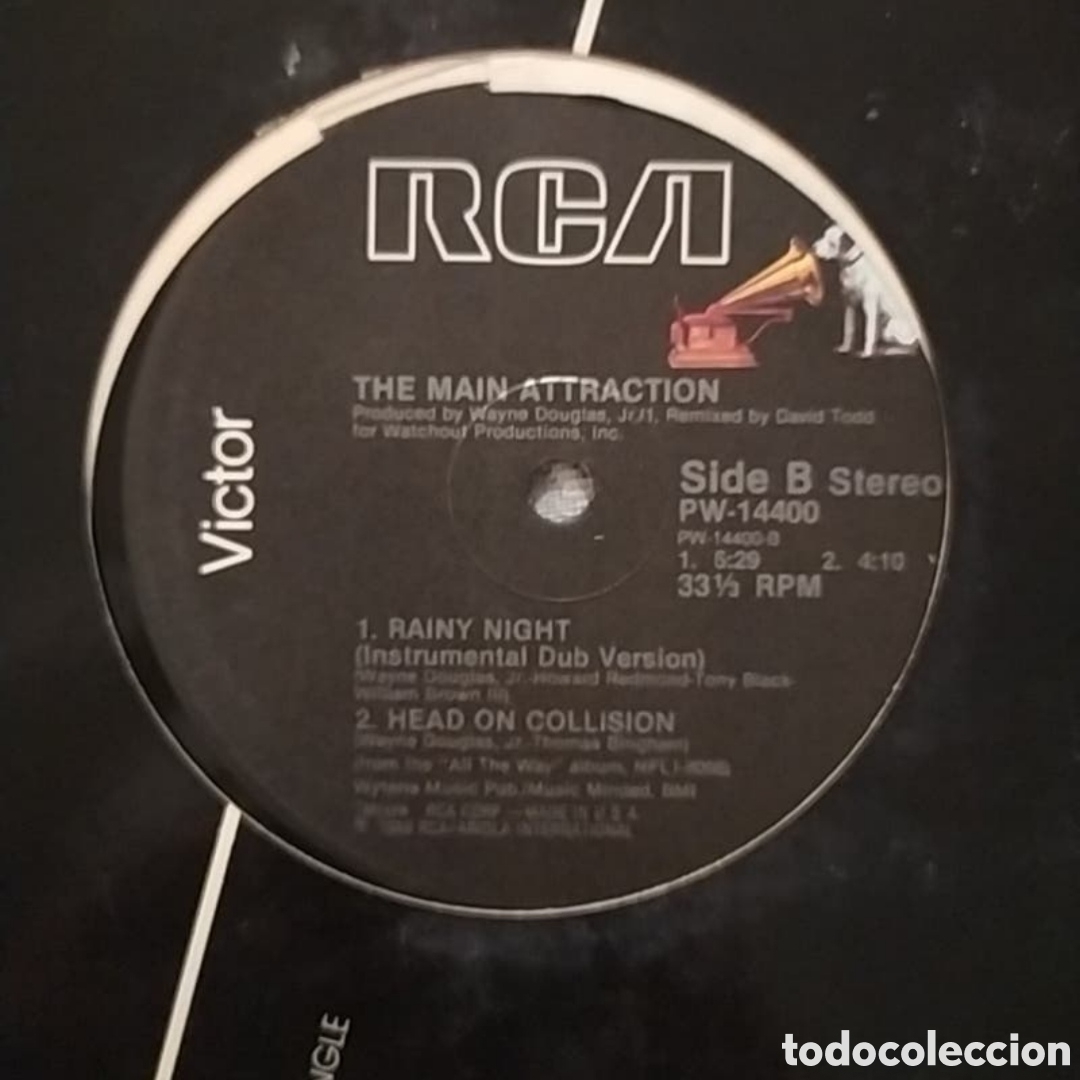 Discos de vinilo: Maxi single The Main Attraction. Rainy Night - Foto 4