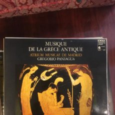 Discos de vinilo: ATRIUM MUSICAE DE MADRID. GREGORIO PANIAGUA MUSIQUE DE LA GRECE ANTIQUE 1980 LP EDIGSA SPAIN EHM 10
