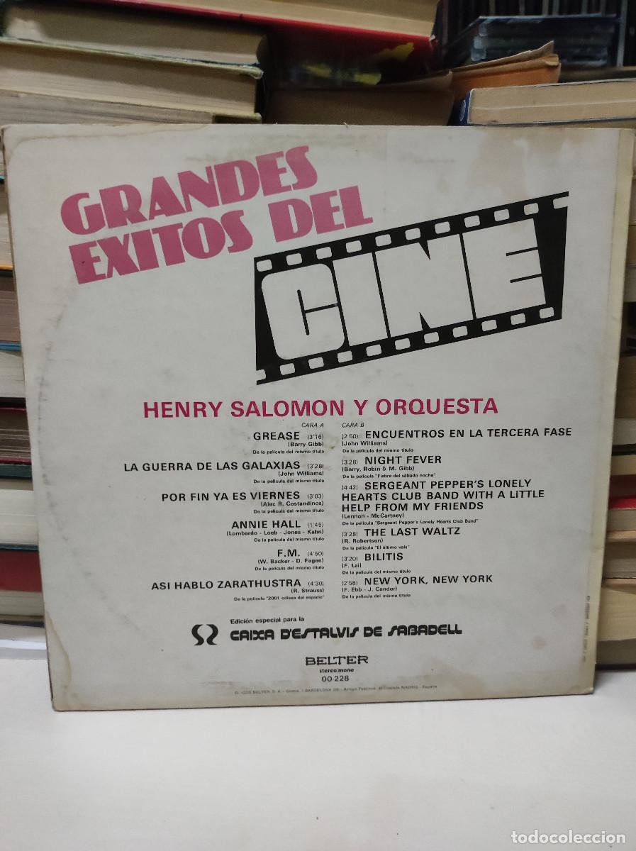 Discos de vinilo: Henry Salomon Y Orquesta &ndash; Grandes Exitos Del Cine - Foto 2