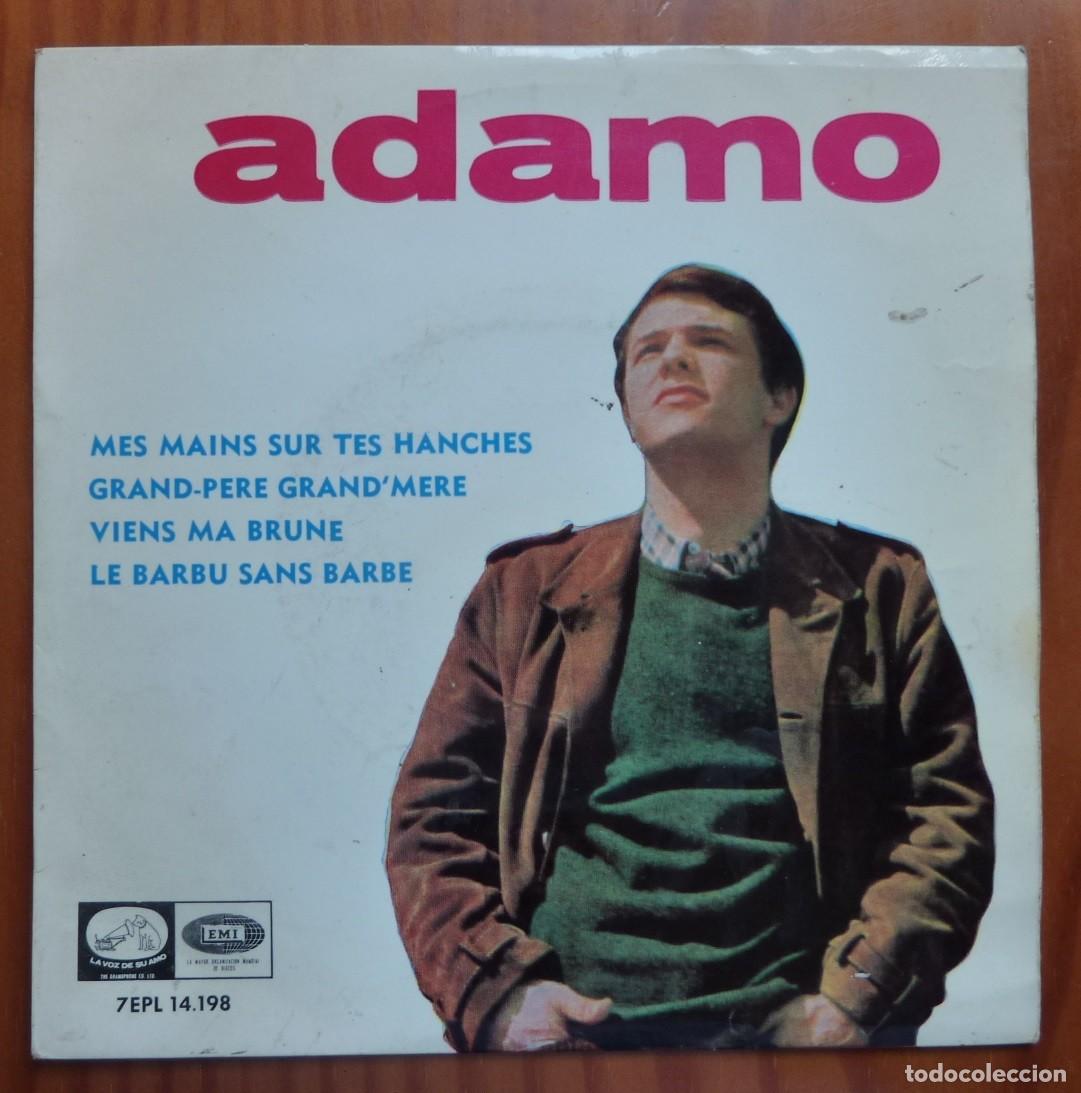 Discos de vinilo: ADAMO / MES MAINS SUR TES HANCHES+3 / 1965 / EP - Foto 1