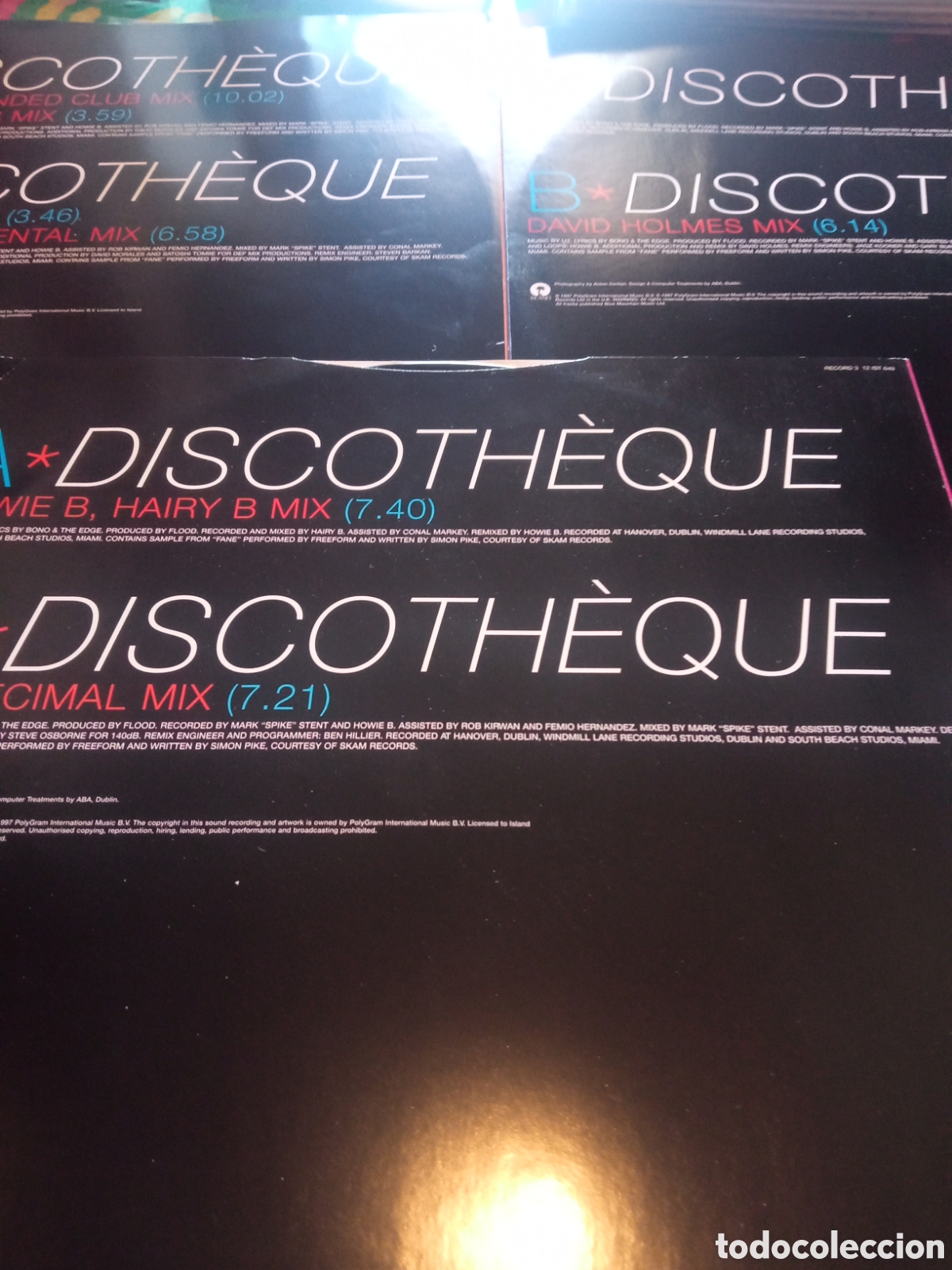 Discos de vinilo: U2 - Discotheque (Triple vinilo Maxi single) - Foto 4