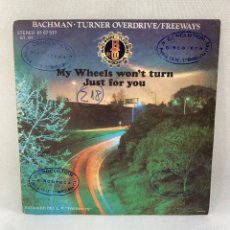 Discos de vinilo: SINGLE BACHMAN-TURNER OVERDRIVE - FREEWAYS - ESPAÑA - AÑO 1977