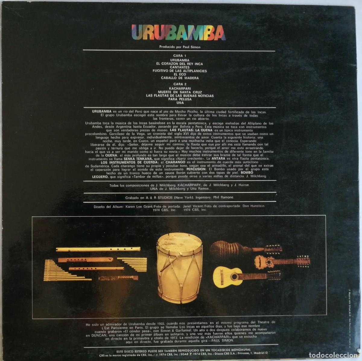 Discos de vinilo: Urubamba, Urubamba, CBS S 80158 - Foto 2