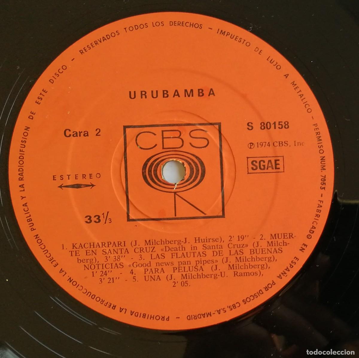 Discos de vinilo: Urubamba, Urubamba, CBS S 80158 - Foto 4