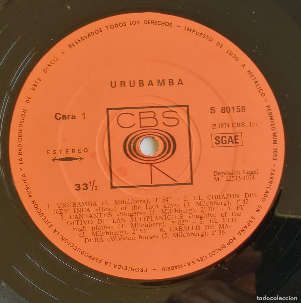 Discos de vinilo: Urubamba, Urubamba, CBS S 80158 - Foto 6