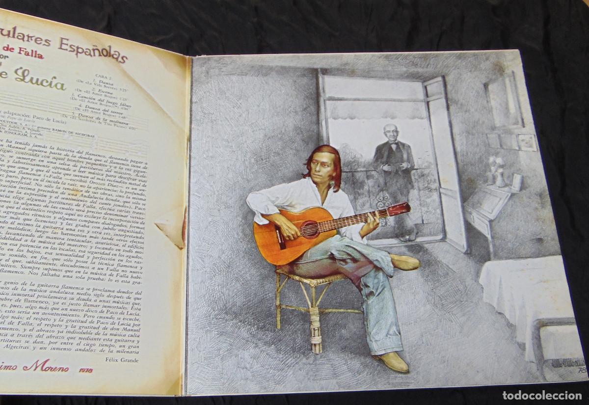 Discos de vinilo: PACO DE LUCIA INTERPRETA A MANUEL DE FALLA - LP PORTADA GATEFOLD 1980 - Foto 2