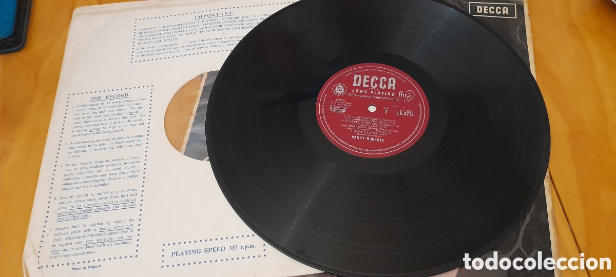 Discos de vinilo: Disco vinilo Paddy Roberts - Foto 2
