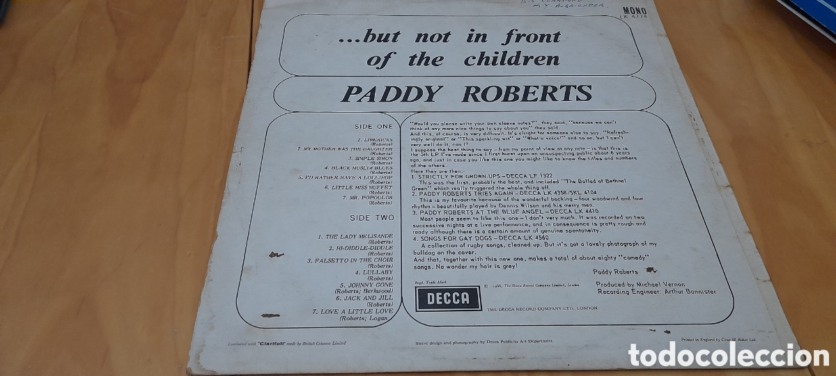 Discos de vinilo: Disco vinilo Paddy Roberts - Foto 4