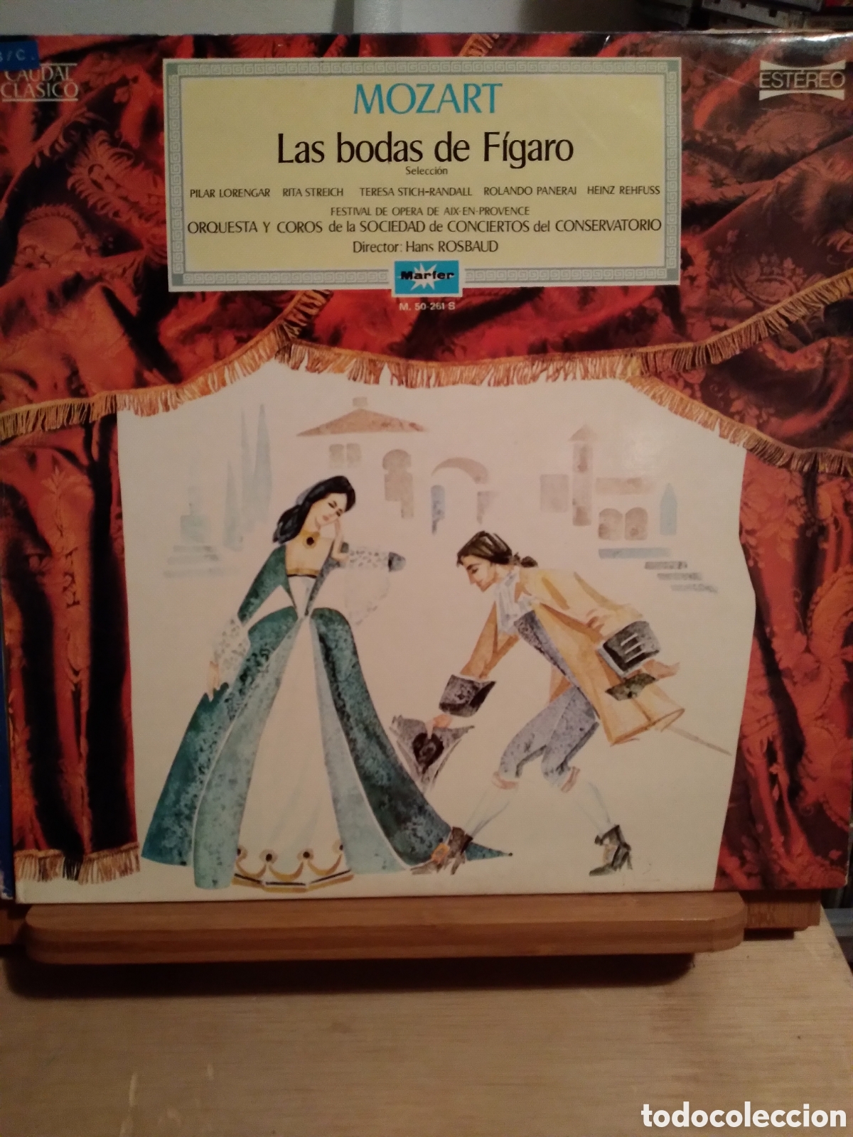 Disques de vinyle: MOZART-LAS BODAS DE FIGARO-CAUDAL CLASICO-K. 492 SELECCI&Oacute;N-LP VINILO-