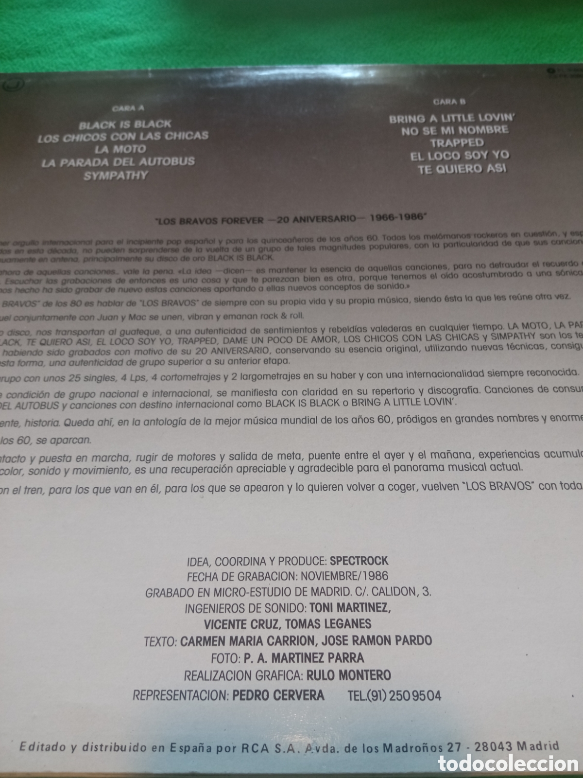 Discos de vinilo: Los Bravos - Los Bravos Forever 20 aniversario - Foto 2