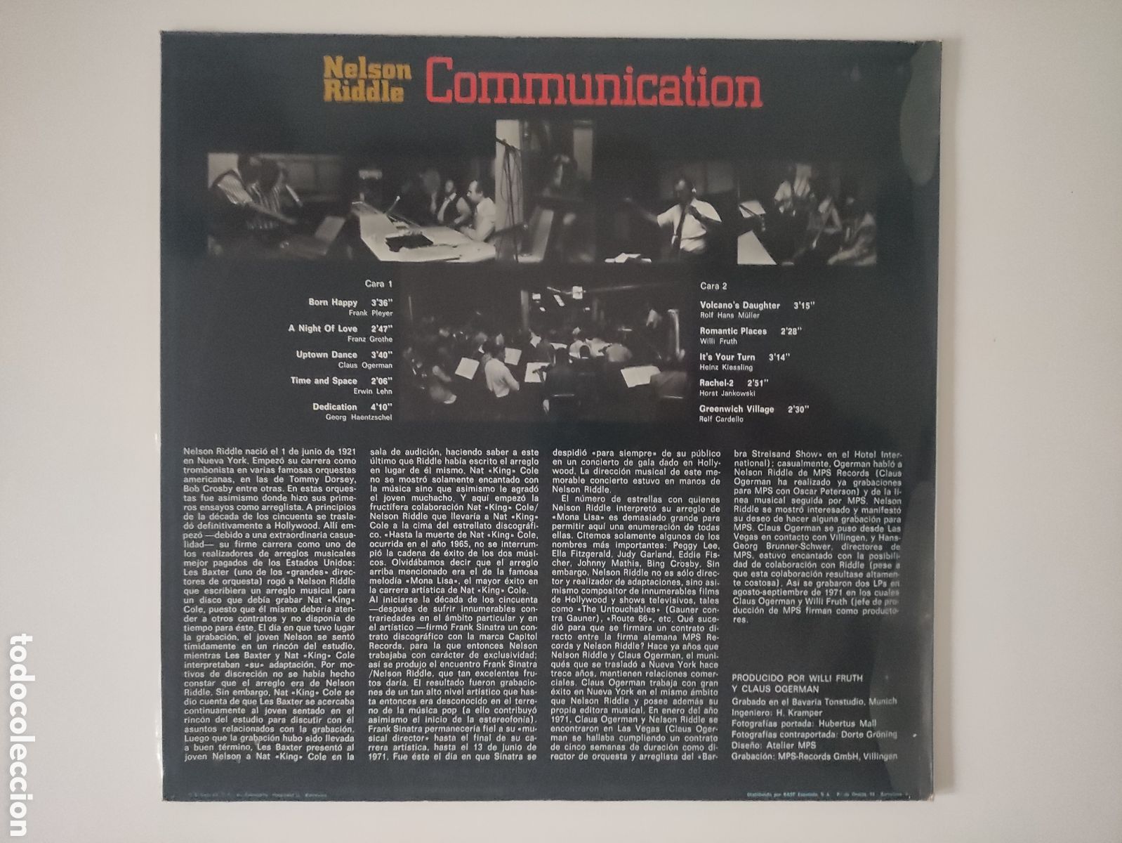 Discos de vinilo: Nelson Riddle &ndash; Communication - BASF &ndash; 35 53295 - 1976 - Foto 2