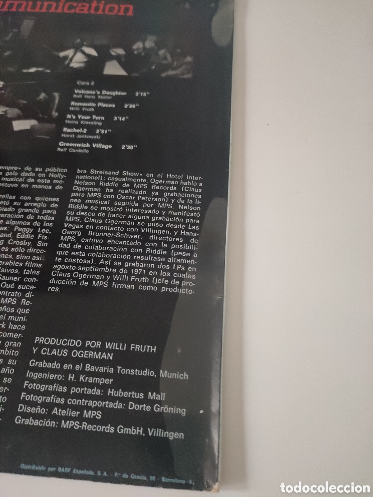 Discos de vinilo: Nelson Riddle &ndash; Communication - BASF &ndash; 35 53295 - 1976 - Foto 6