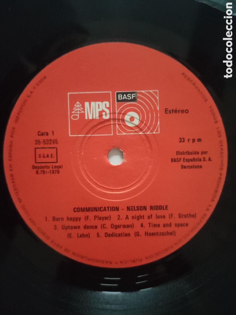 Discos de vinilo: Nelson Riddle &ndash; Communication - BASF &ndash; 35 53295 - 1976 - Foto 5