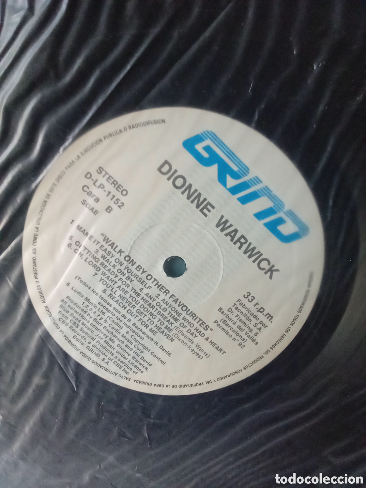 Discos de vinilo: DIONNE WARWICK Doble Lp de HITS Edici&oacute;n GRIND Spain - Foto 5