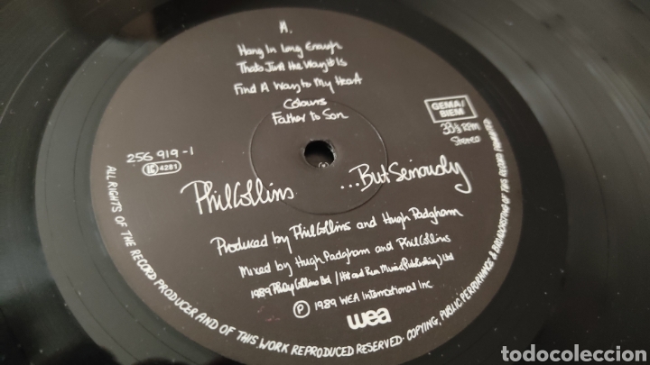 Phil Collins - But Seriously LP – Dreams on Vinyl – Vinilo de época