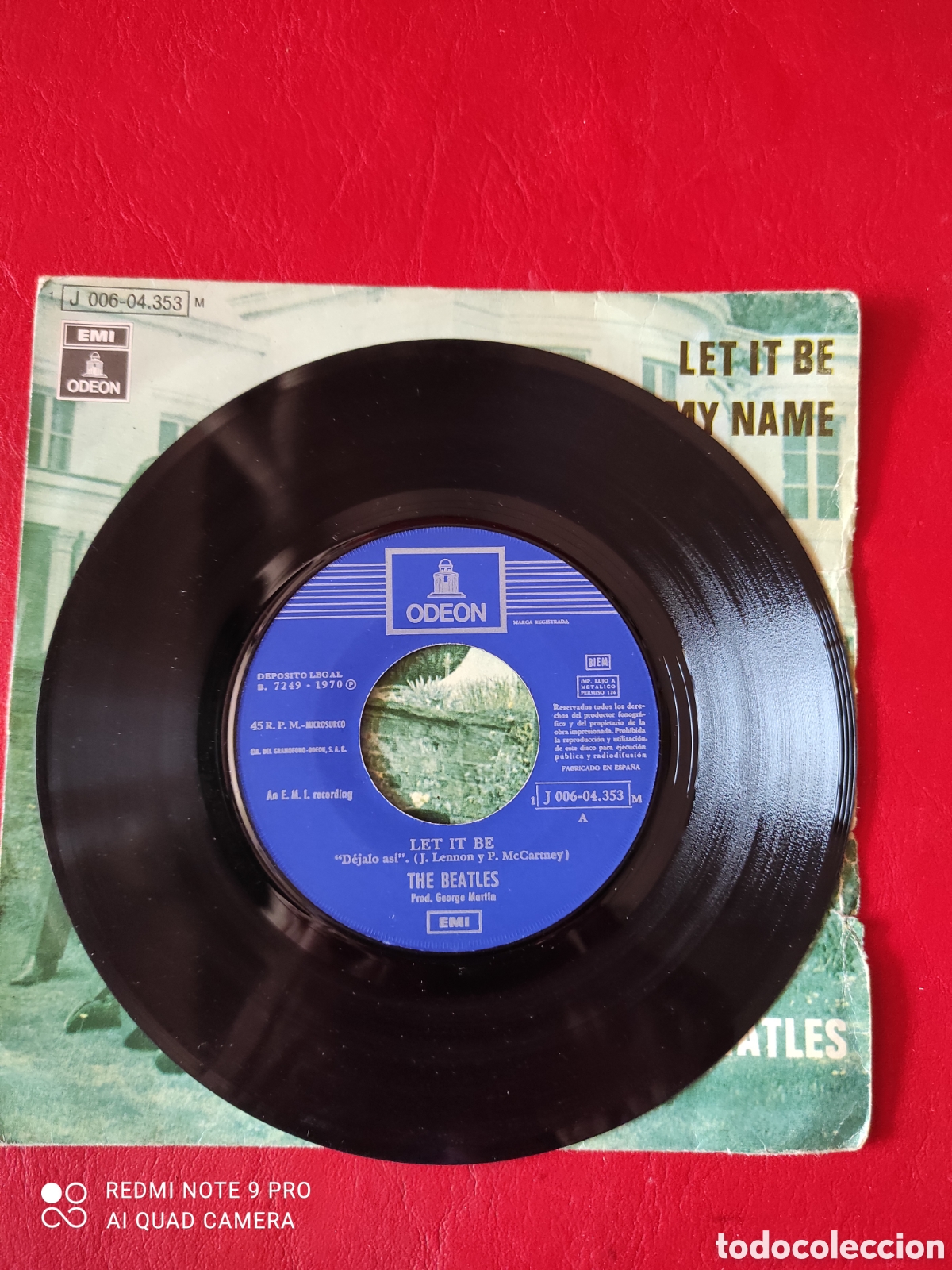 Discos de vinilo: THE BEATLES- SINGLE LET IT BE - Foto 3
