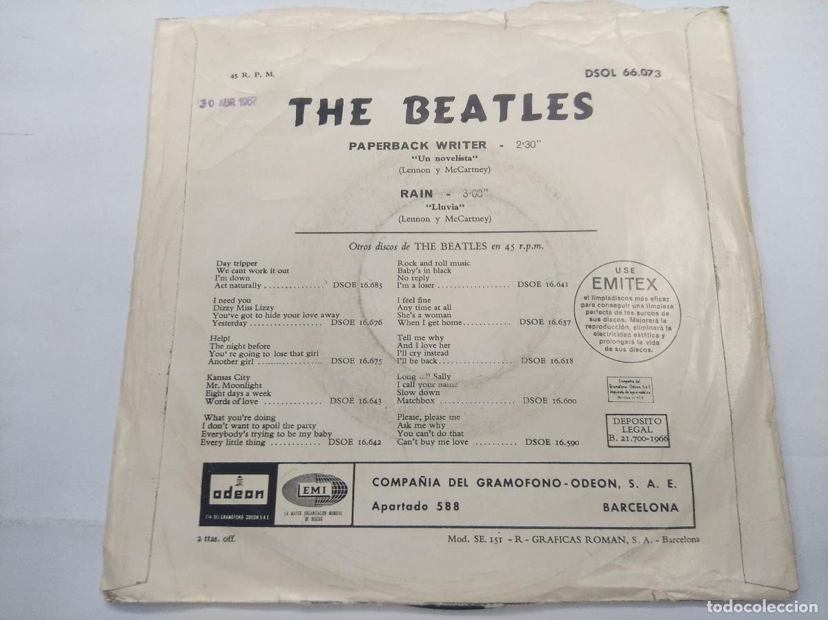 Discos de vinilo: THE BEATLES/PAPERBACK WRITER/SINGLE. - Foto 3
