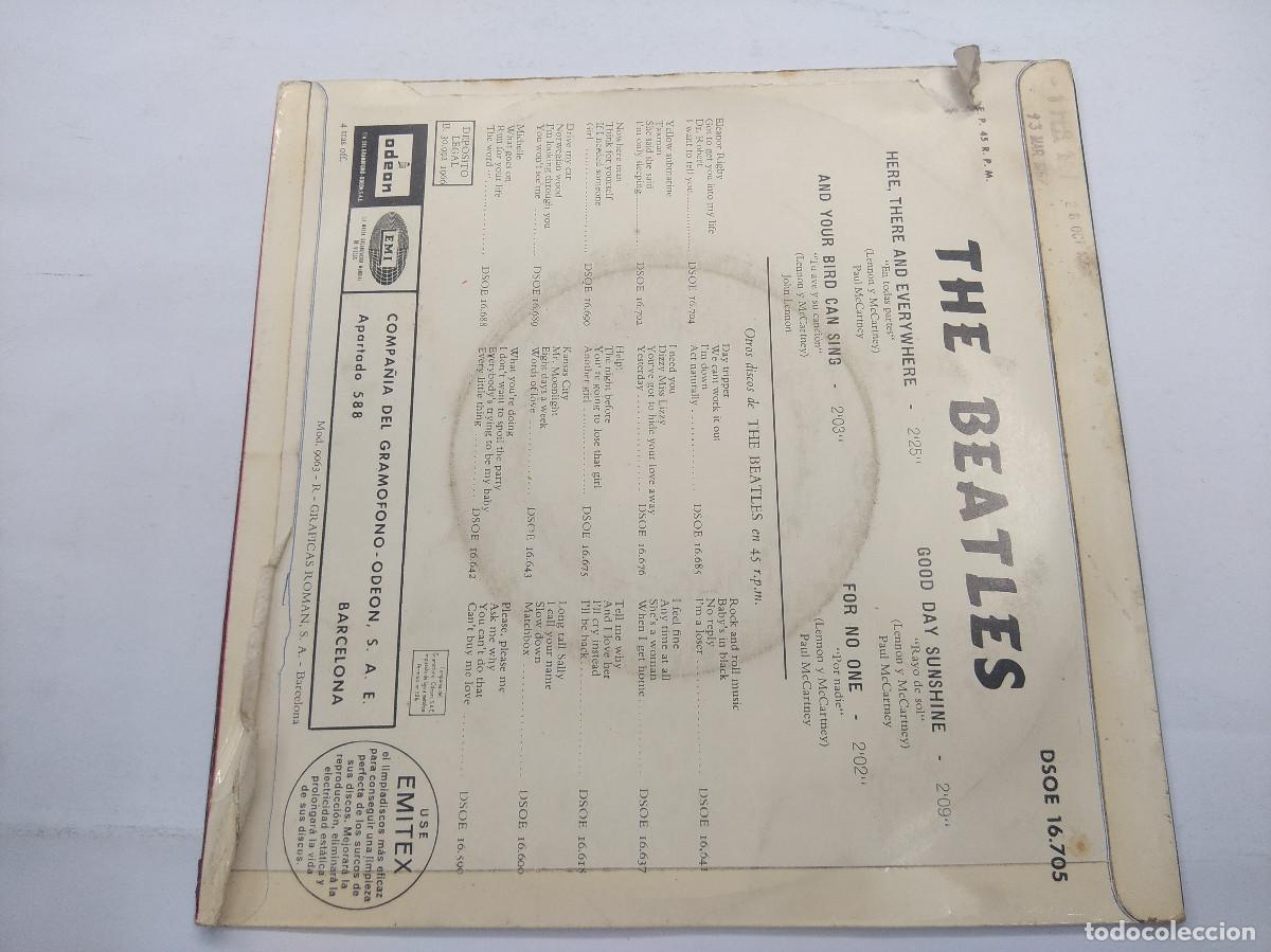 Discos de vinilo: THE BEATLES/HERE THERE AND EVERYWHERE/SINGLE. - Foto 3