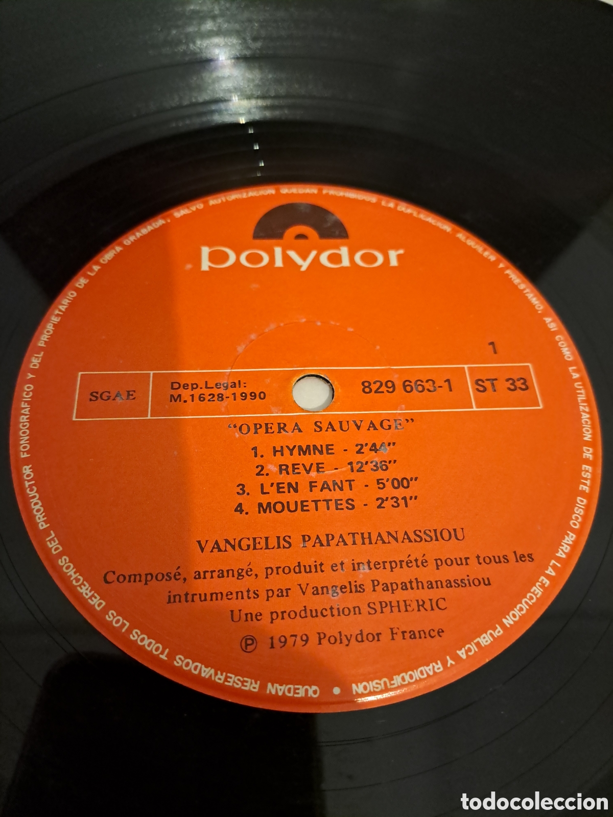 Discos de vinilo: *Vangelis Papathanassiou*&nbsp;&ndash;&nbsp;Op&eacute;ra Sauvage. LA.5 - Foto 5
