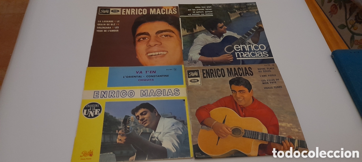 Discos de vinilo: Disco vinilo Enrico Macias lote de 4 - Foto 1