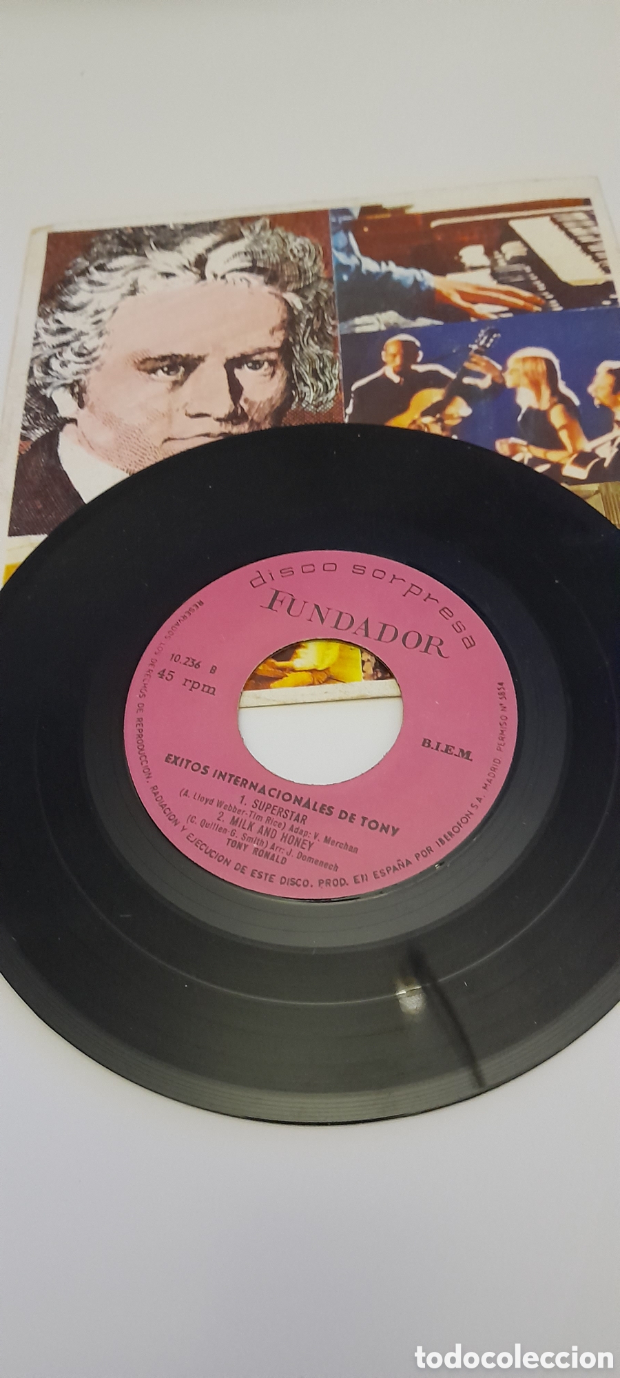 Discos de vinilo: Disco sorpresa Fundador Tony Ronald ,Help - Foto 2