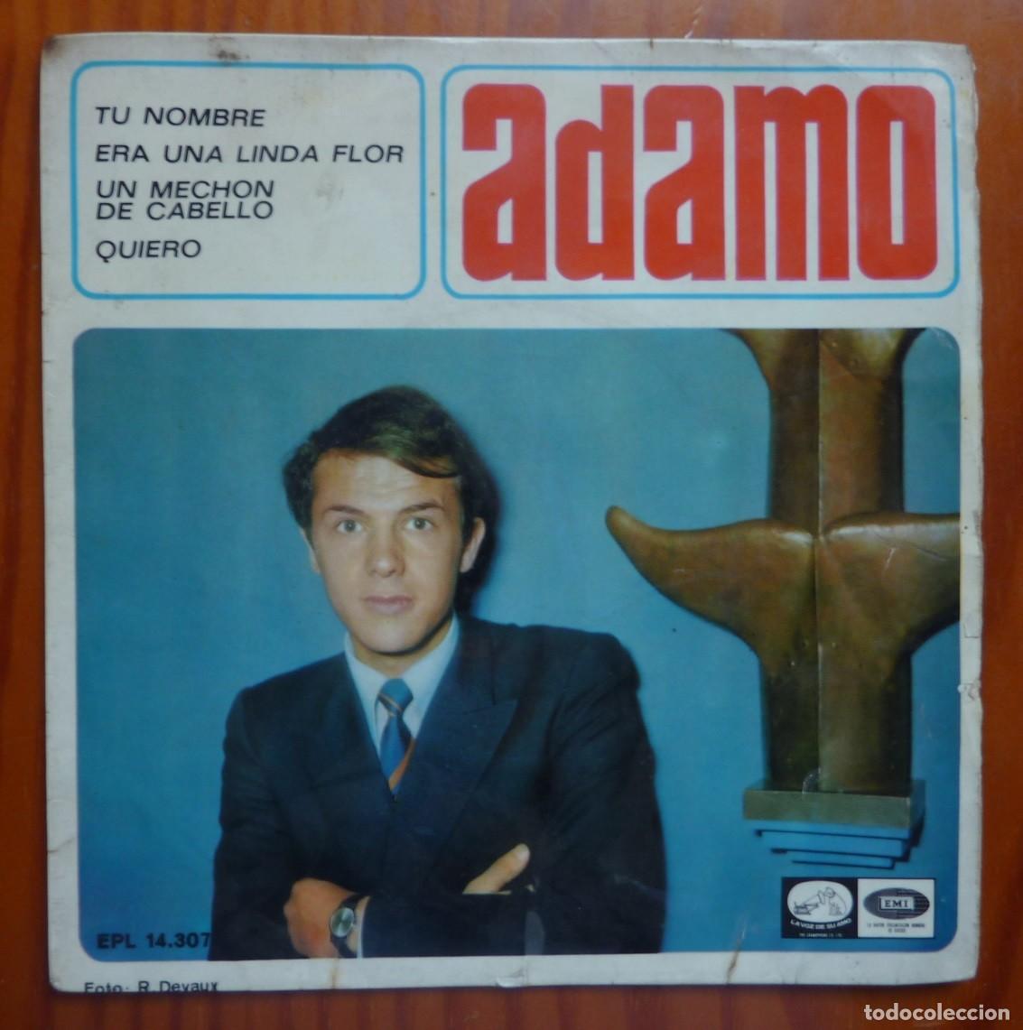 Discos de vinilo: ADAMO / TU NOMBRE+3 / 1966 / EP - Foto 1