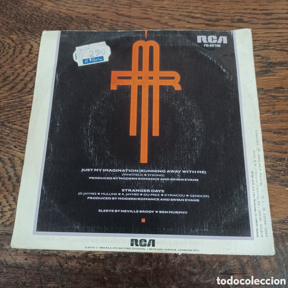 Discos de vinilo: MODERN ROMANCE - JUST MY IMAGINSTION - Foto 2