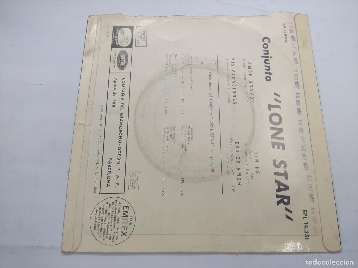 Discos de vinilo: LONE STAR/AMOR BRAVO/SINGLE. - Foto 3