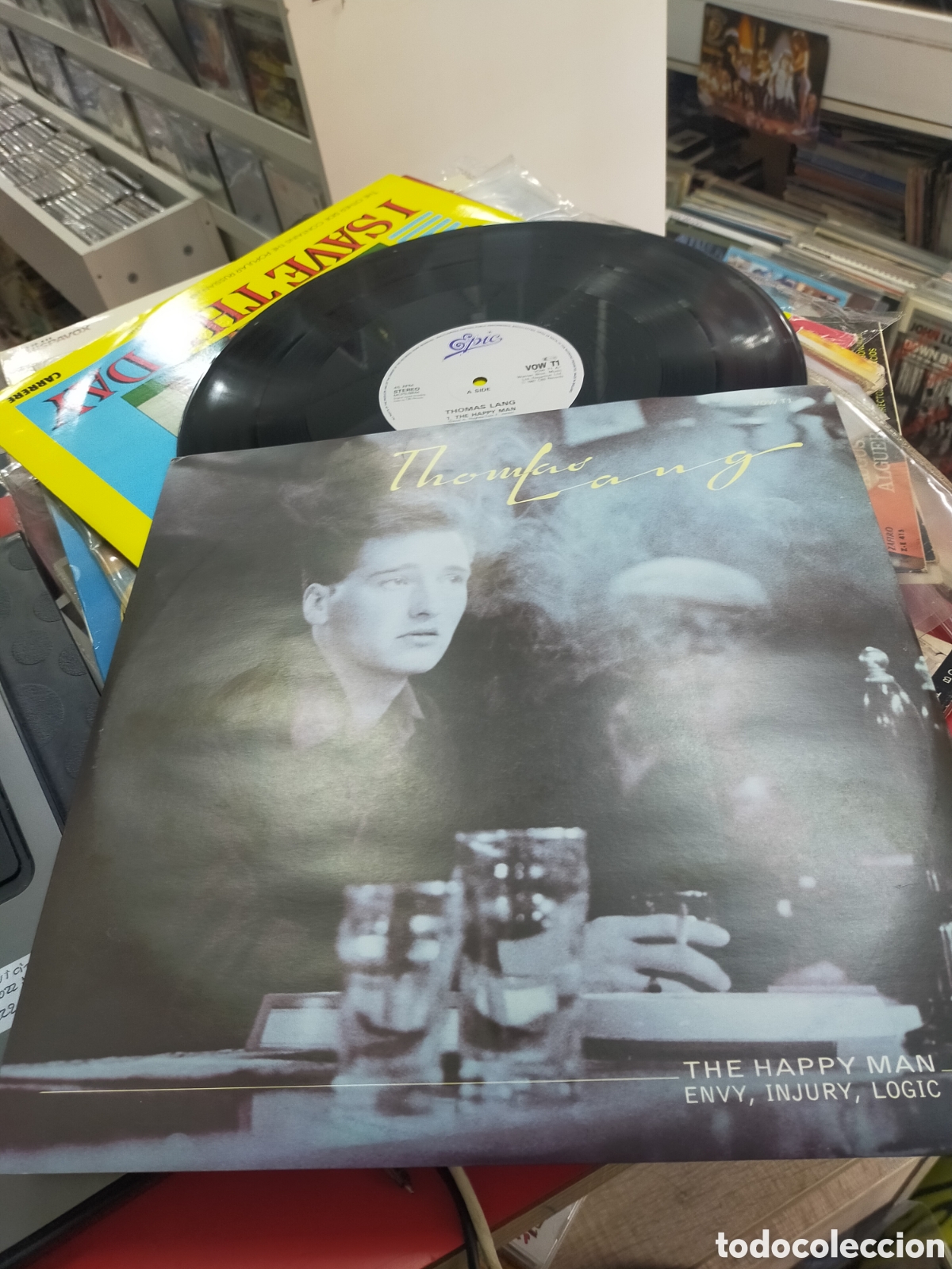 Discos de vinilo: Thomas lang maxi the Happy man u.k. 1987 - Foto 1