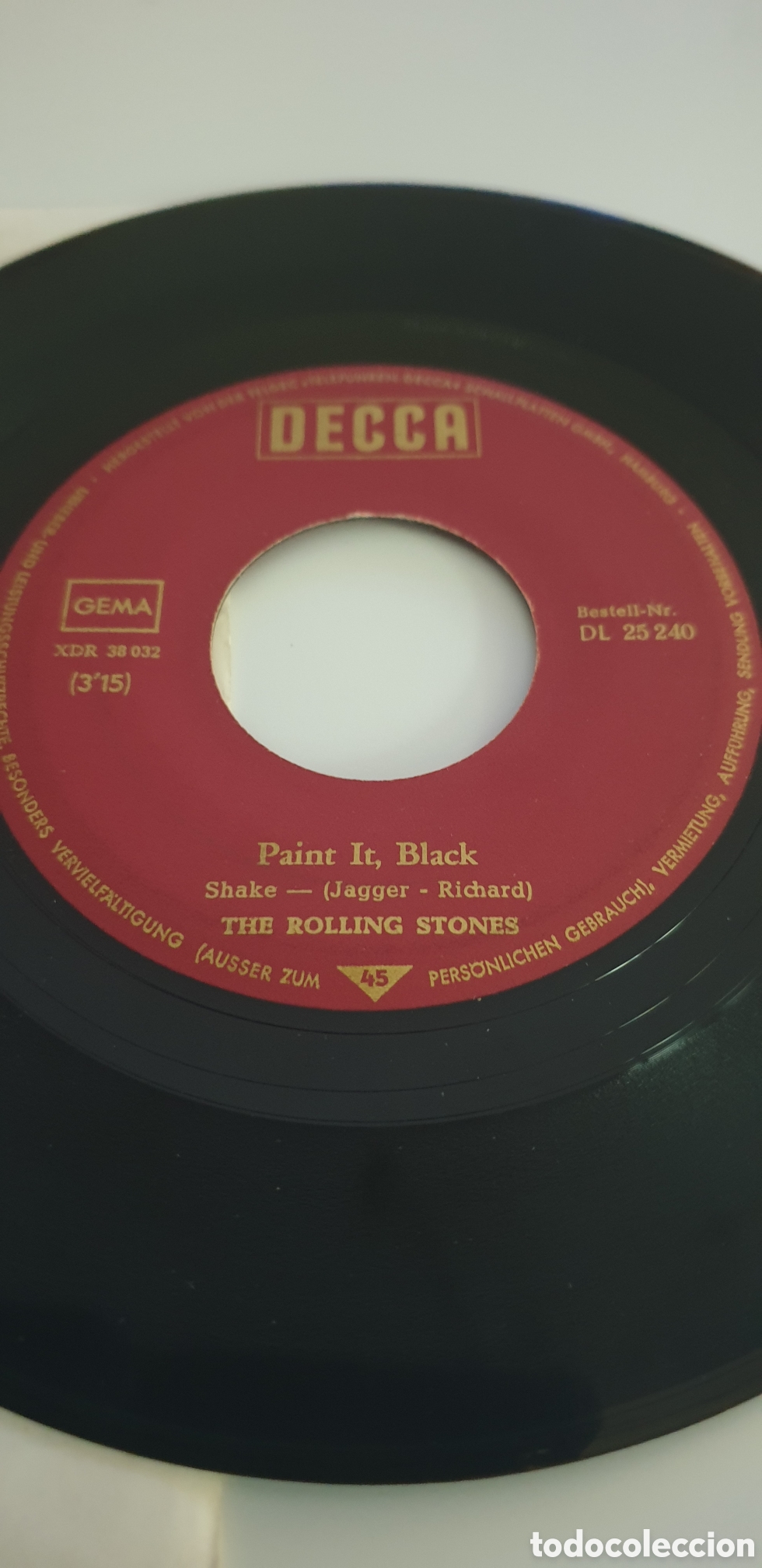 Discos de vinilo: Disco vinilo Rolling Stones sin caratula - Foto 2