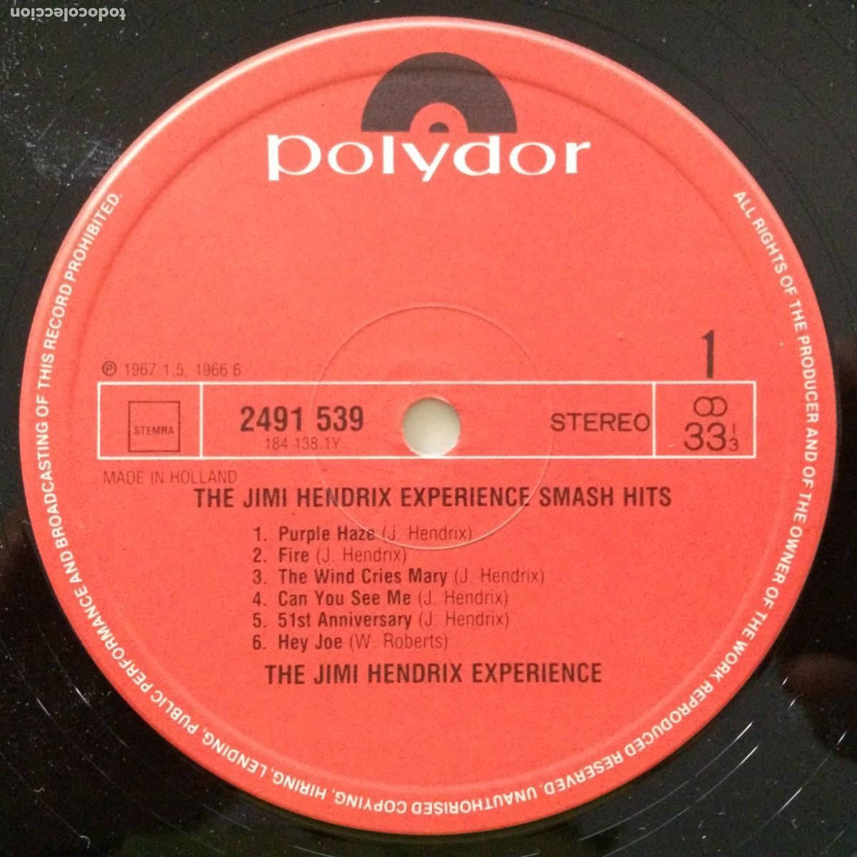 Discos de vinilo: Jimi Hendrix Experience &lrm;&ndash; Smash Hits , Holanda Polydor* - Foto 3