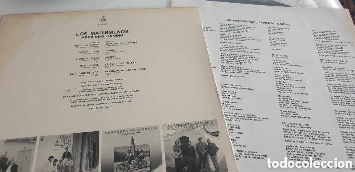 Discos de vinilo: Disco vinilo Los Marisme&ntilde;os,Abriendo camino - Foto 2