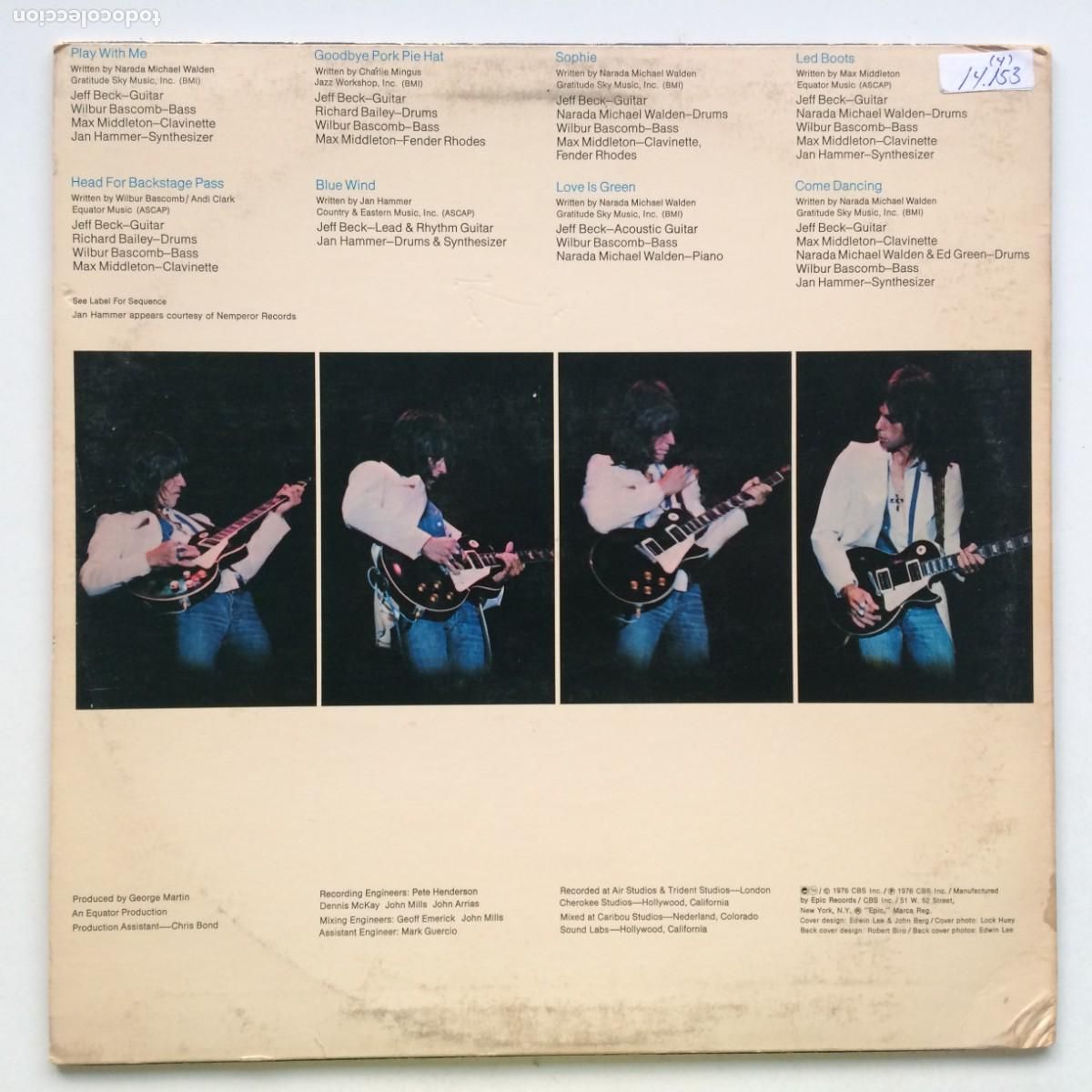 Discos de vinilo: Jeff Beck &lrm;&ndash; Wired , Canada 1976 Epic - Foto 2