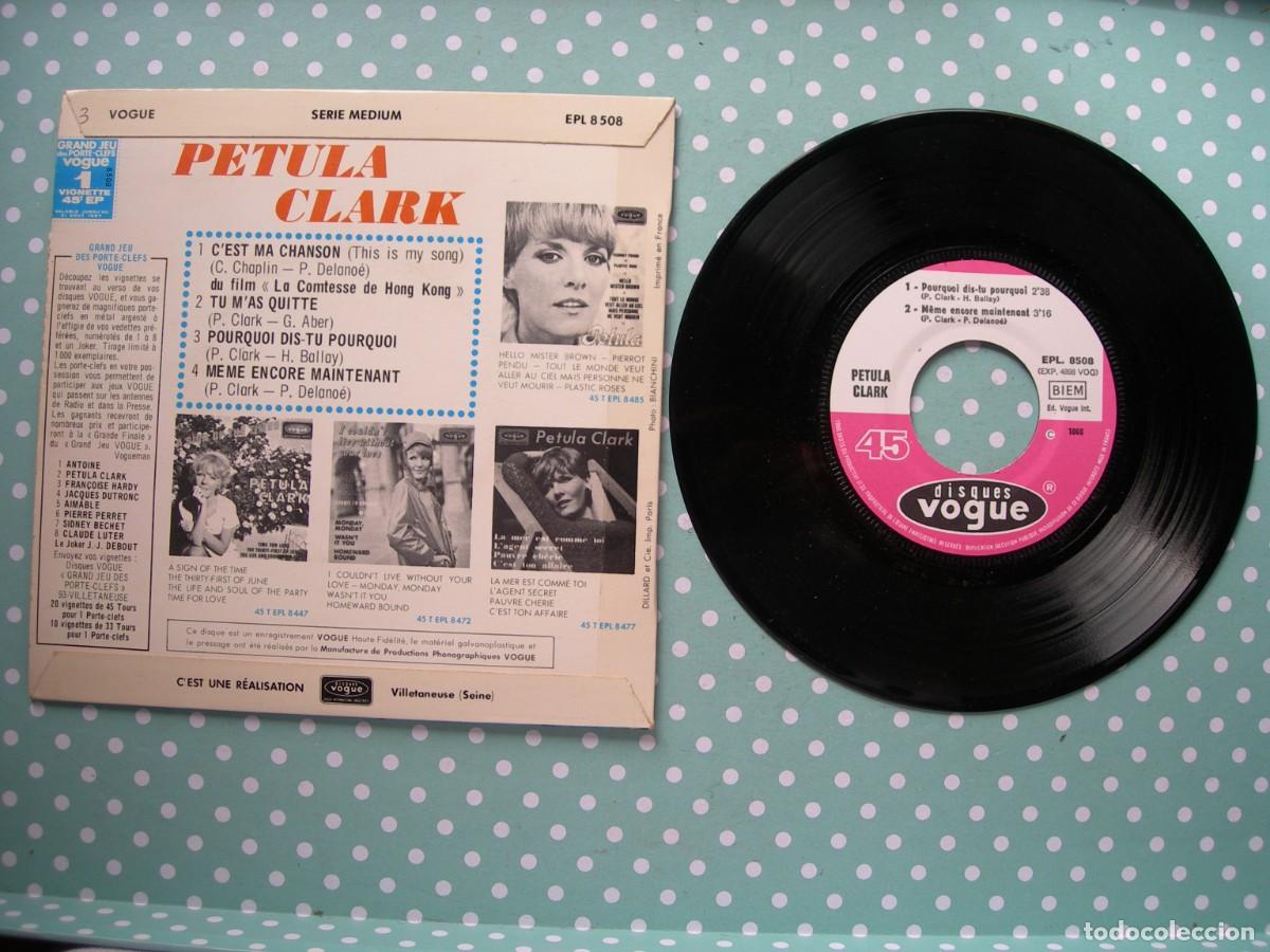 Discos de vinilo: PETULA CLARK / C&Eacute;ST MA CHANSON + 3 / EP / EDICI&Oacute;N FRANCESA - Foto 2
