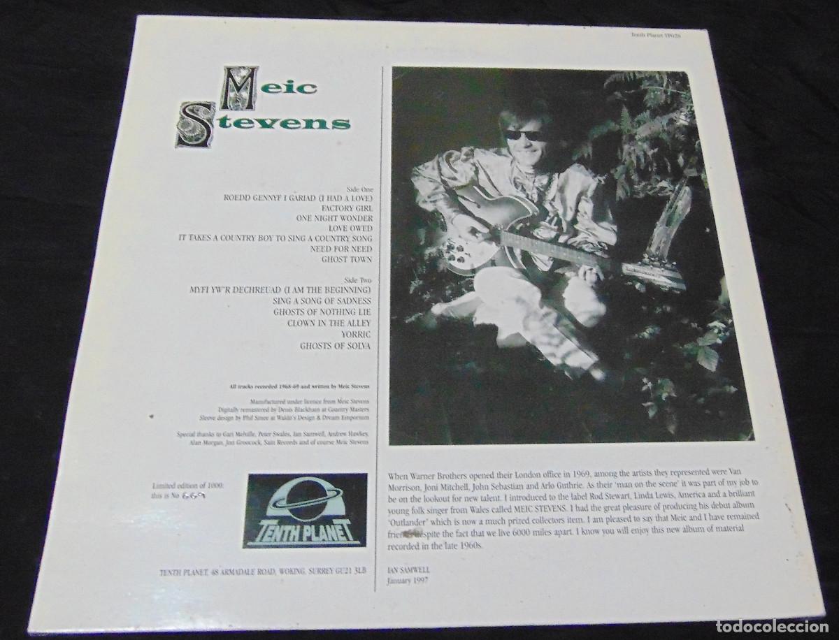 Discos de vinilo: Meic Stevens &ndash; Ghost Town - LP GATEFOLD EDICION NUMERADA UK 1997 - Foto 3