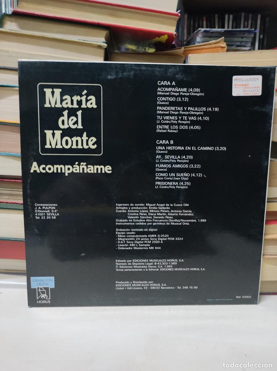 Discos de vinilo: Mar&iacute;a Del Monte &ndash; Acomp&aacute;&ntilde;ame - Foto 2