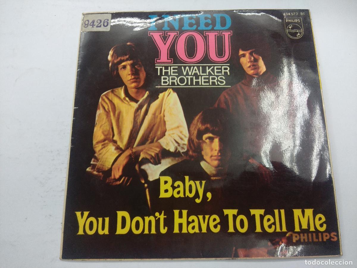 Discos de vinilo: THE WALKER BROTHERS/I NEED YOU/SINGLE. - Foto 1