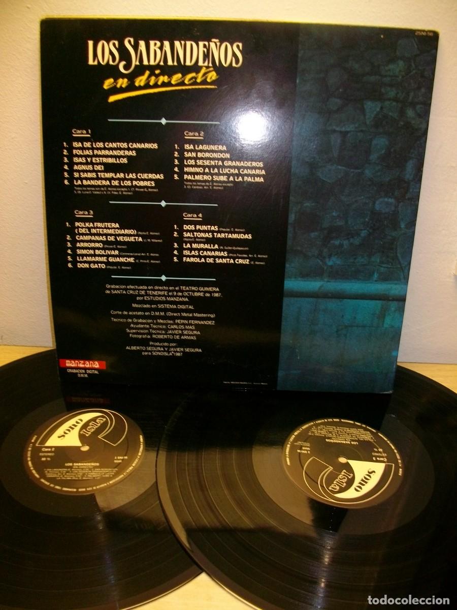 Discos de vinilo: Los Sabande&ntilde;os &ndash; En Directo 2 x LP - Foto 2