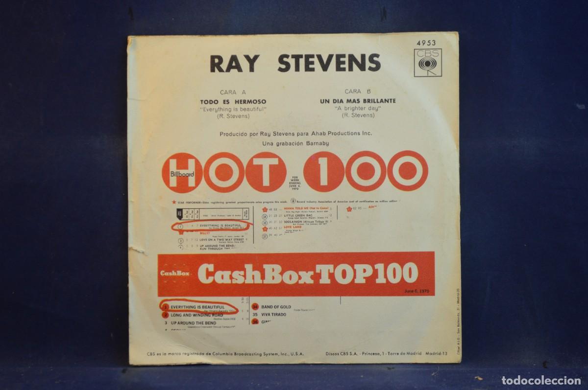 Discos de vinilo: RAY STEVENS - EVERYTHING IS BEAUTIFUL / A BRIGHTER DAY - SINGLE - Foto 2