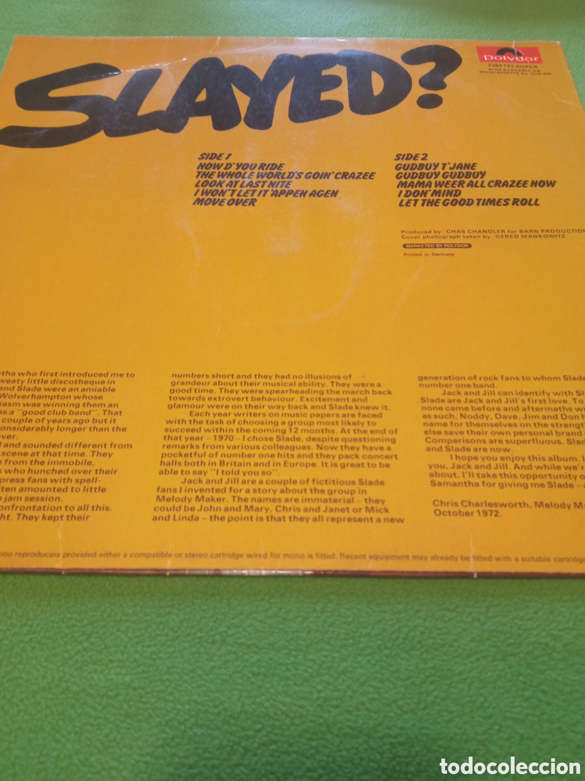 Discos de vinilo: Slade - Slayed? Vinilo Lp Edici&oacute;n inglesa - Foto 2