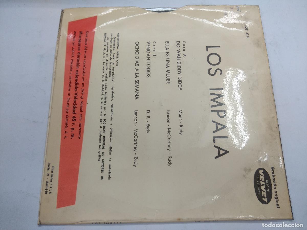 Discos de vinilo: LOS IMPALA/DO WAH DIDDY DIDDY/SINGLE. - Foto 3