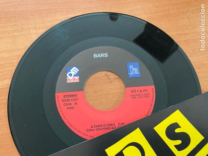 Discos de vinilo: THE BARS (CARA O CREU) SINGLE 1990 (EPI6) - Foto 2