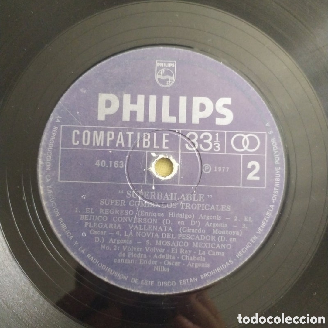 Discos de vinilo: Lp Super Combo Los Tropicales. Superbailable - Foto 4