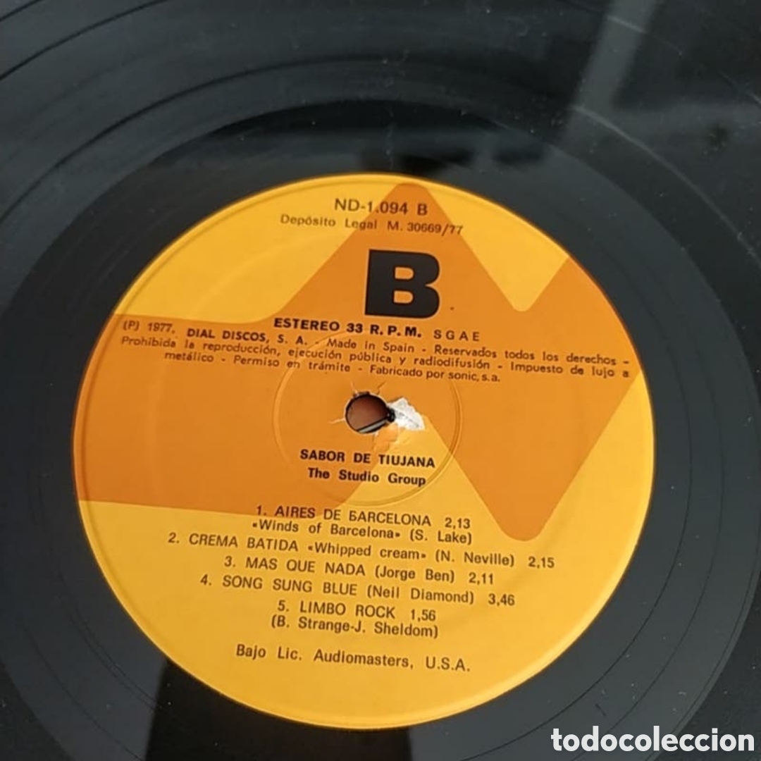 Discos de vinilo: Lp The Studio Group. Sabor De Tijuana - Foto 4