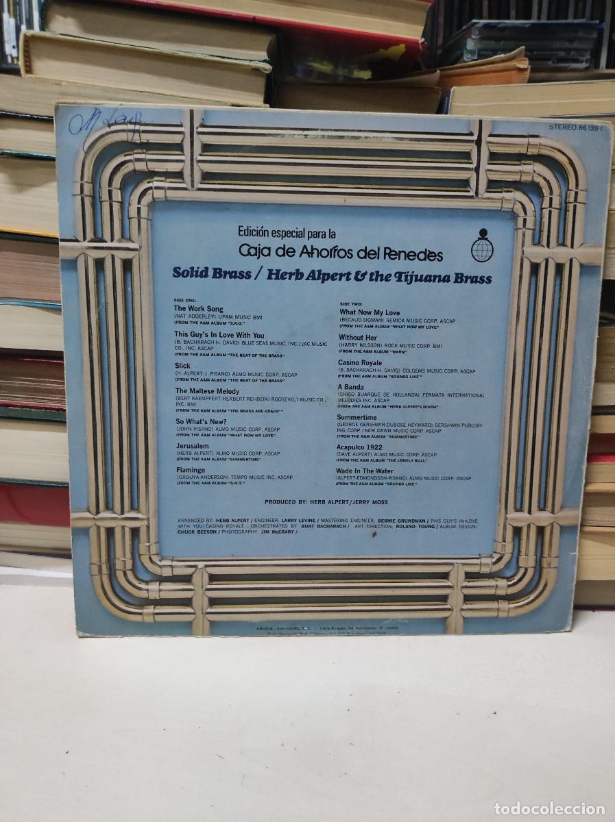 Discos de vinilo: Herb Alpert & The Tijuana Brass &ndash; Solid Brass - Greatest Hits - Foto 2