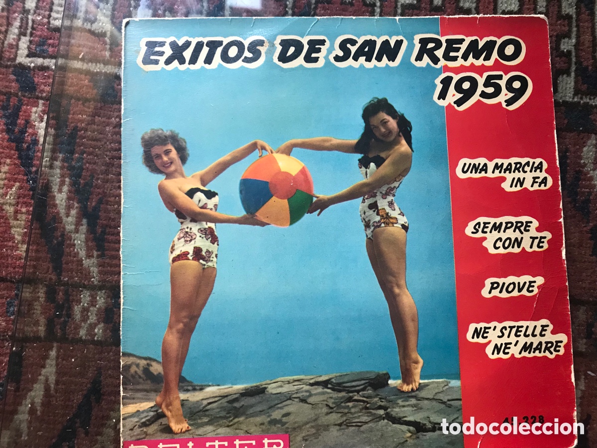 Discos de vinilo: &Eacute;xitos de San remo 1959. Belter - Foto 1