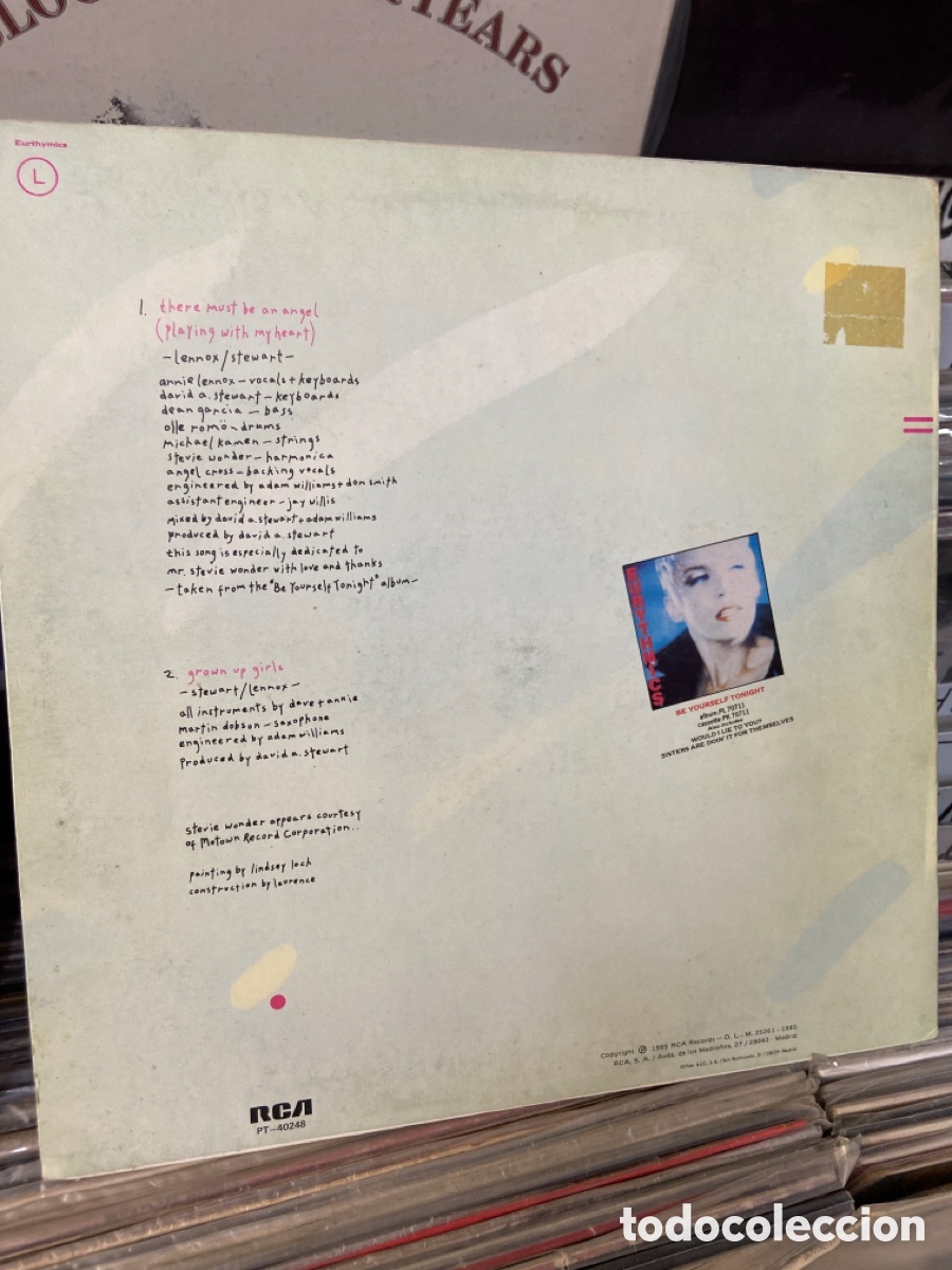 Discos de vinilo: EURYTHMICS, THERE MUST BE AN ANGEL, RCA - Foto 2